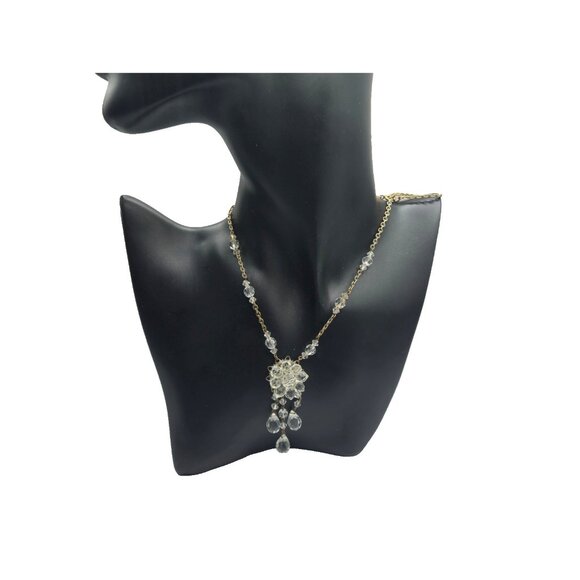Antique Art Deco Rock Crystal Pendant Necklace – Made in Germany – 1920s - Picture 2 of 8